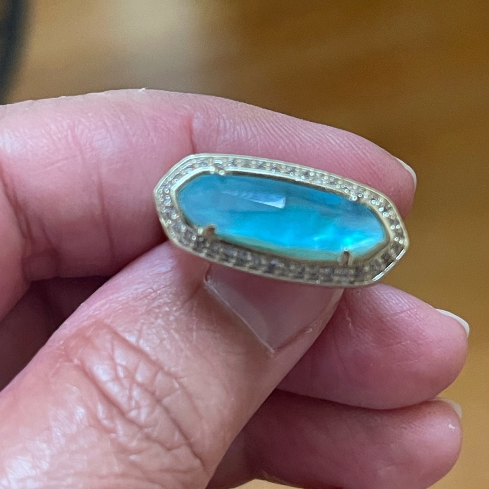 Kendra Scott Gold with Blue Stone Ring Size 6